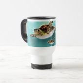 Sea Turtles art print. Reisebecher (Vorderseite Links)