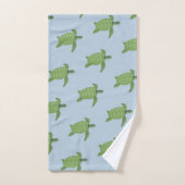 Sea Turtles auf Wondrous Blue Bath Set (Handtuch)