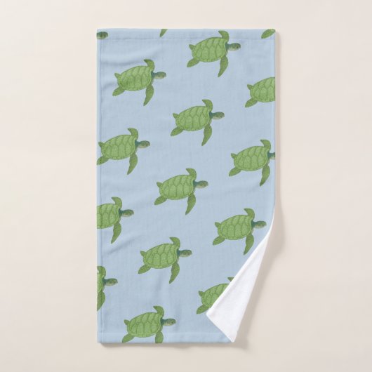 Sea Turtles auf Wondrous Blue Bath Set (Handtuch)