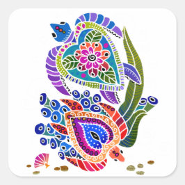 SEA TURTLES Aufkleber - passen Sie den Hintergrund