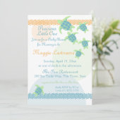 Sea Turtles Baby Dusche Einladung (Stehend Vorderseite)