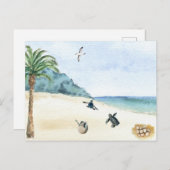Sea Turtles Baby Hatcolor Postkarte (Vorne/Hinten)