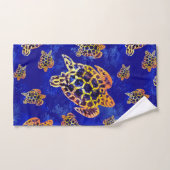 Sea Turtles Batik African Art Badhandtuch Set (Handtuch)