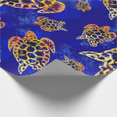 Sea Turtles Batik African Art Geschenkpapier (Ecke)