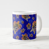 Sea Turtles Batik African Art Jumbo-Tasse (Vorderseite Rechts)