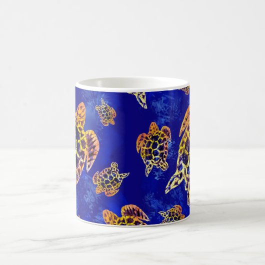 Sea Turtles Batik African Art Kaffeetasse (Mittel)
