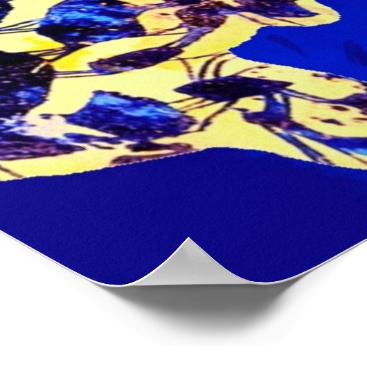 Sea Turtles Batik African Art Poster (Ecke)