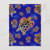 Sea Turtles Batik African Art Postkarte (Vorderseite)