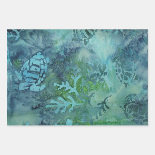 Sea Turtles Batik Geschenkpapier Set (Vorderseite 3)