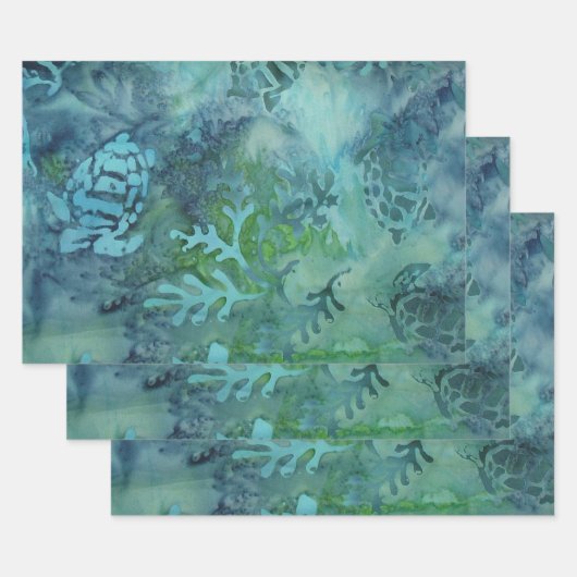Sea Turtles Batik Geschenkpapier Set (Set)