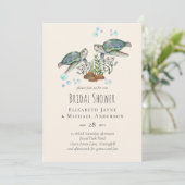 Sea Turtles Beach Brautparty Einladung (Stehend Vorderseite)