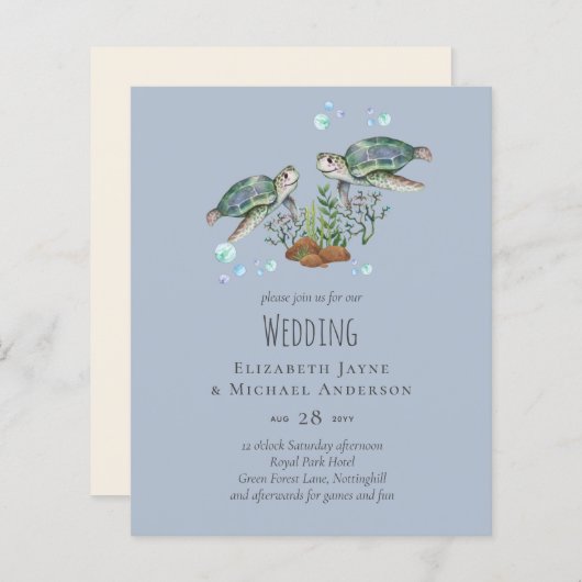 Sea Turtles Beach Hochzeit (Vorne/Hinten)