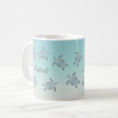 Sea Turtles Beach Style Monogram Kaffeetasse (Vorderseite Links)