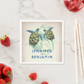 Sea Turtles Beach Tropical Wedding Serviette (Beispiel)