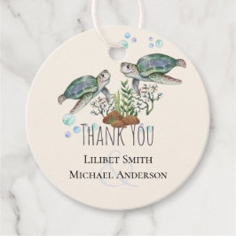 Sea Turtles Beach Wedding Favor Tags Geschenkanhänger