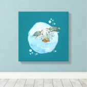 Sea Turtles Beste Freundinnen - Personalisierte Fr Leinwanddruck (Insitu (Holzboden))