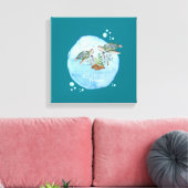 Sea Turtles Beste Freundinnen - Personalisierte Fr Leinwanddruck (Insitu (Wohnzimmer))