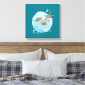 Sea Turtles Beste Freundinnen - Personalisierte Fr Leinwanddruck (Insitu (Schlafzimmer))