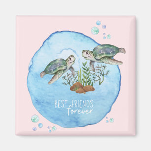 Sea Turtles Beste Freundinnen - Personalisierte Fr Magnet