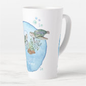 Sea Turtles Beste Freundinnen - Personalisierte Fr Milchtasse (Rechte Ecke)