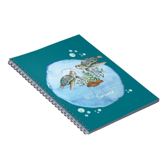 Sea Turtles Beste Freundinnen - Personalisierte Fr Notizblock (Rechte Seite)