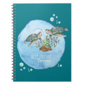 Sea Turtles Beste Freundinnen - Personalisierte Fr Notizblock (Vorderseite)