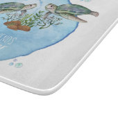 Sea Turtles Beste Freundinnen - Personalisierte Fr Schneidebrett (Ecke)