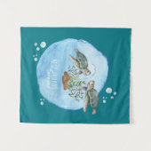 Sea Turtles Beste Freundinnen - Personalisierte Fr Wandteppich (Vorderseite (Horizontal))