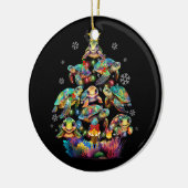 Sea Turtles Christmas Tree Ocean Life Animal Lover Keramik Ornament (Links)