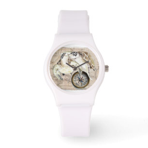 Sea Turtles Compass Map Armbanduhr