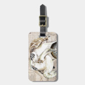 Sea Turtles Compass Map Gepäckanhänger (Vorderseite vertikal)