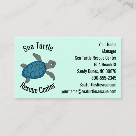Sea Turtles Design Visitenkarte (Vorderseite)