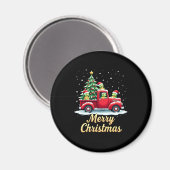 Sea Turtles Driving Christmas Tree Truck Turtle Ch Magnet (Vorderseite/Rückseite)