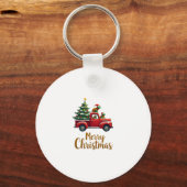 Sea Turtles Driving Christmas Tree Truck Turtle Ch Schlüsselanhänger (Vorderseite)