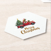 Sea Turtles Driving Christmas Tree Truck Turtle Ch Untersetzer (angewinkelt)