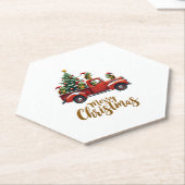 Sea Turtles Driving Christmas Tree Truck Turtle Ch Untersetzer (angewinkelt)