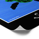 Sea Turtles Haiku Art Print Poster (Ecke)