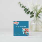 Sea Turtles Illustrierte Visitenkarten Quadratische Visitenkarte (Stehend Vorderseite)