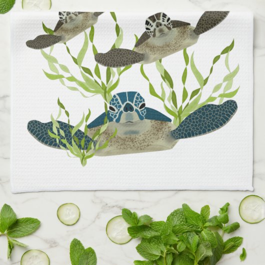 Sea Turtles Küchentuch (Gefaltet)