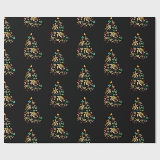 Sea Turtles Lover Xmas Geschenk Sea Turtle Weihnac Geschenkpapier (Flach)