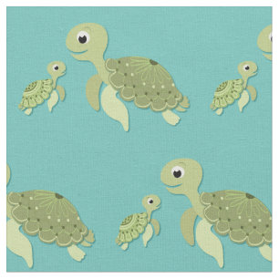 Sea Turtles Niedlich Kids Baby Kinderzimmer Stoff