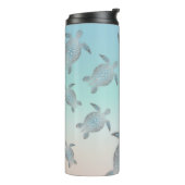 Sea Turtles Patterns Beach Style Monogram Thermosbecher (Nach links gedreht)