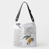 Sea Turtles Poem Prayer Peace Shoulder Tote Bag Tragetaschen Mit Langen Trägern (Vorderseite)