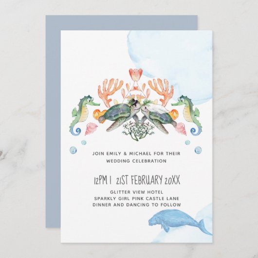 Sea Turtles SeaCow Wedding mit Bride Groom (Vorne/Hinten)