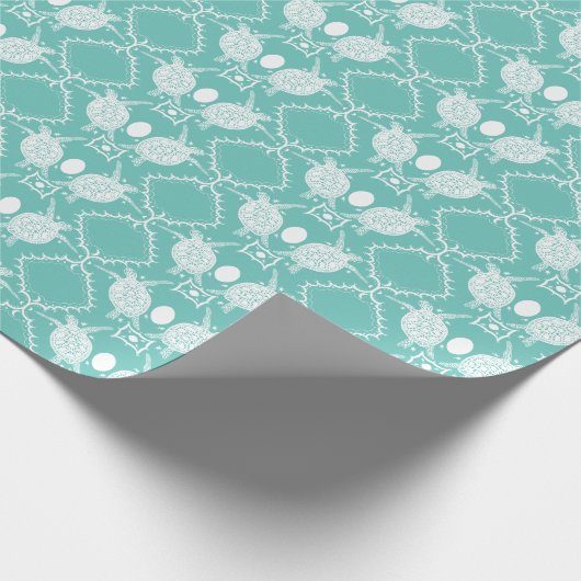 Sea Turtles Tortoise Moons Ocean Pattern Geschenk Geschenkpapier (Ecke)