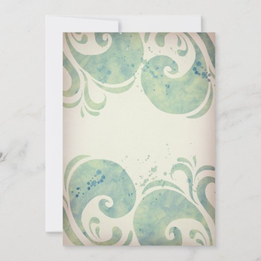 Sea Turtles Tropical Beach Engagement Party Einladung (Rückseite)