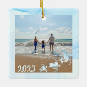Sea Turtles Vacation Beach Foto Keramik Ornament