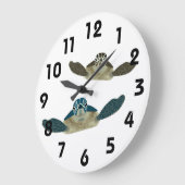 Sea Turtles Wall Clock Große Wanduhr (Winkel)