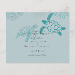 Sea Turtles Wedding Modern Line Art