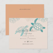 Sea Turtles Wedding Modern Line Art (Vorne/Hinten)